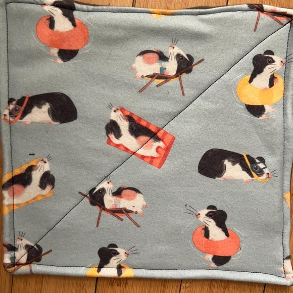 Guinea Pig Fleece P Piddle Pad Pair 11” Lot 2 Limited Supply Reversible NEW NEW - Picture 1 of 5